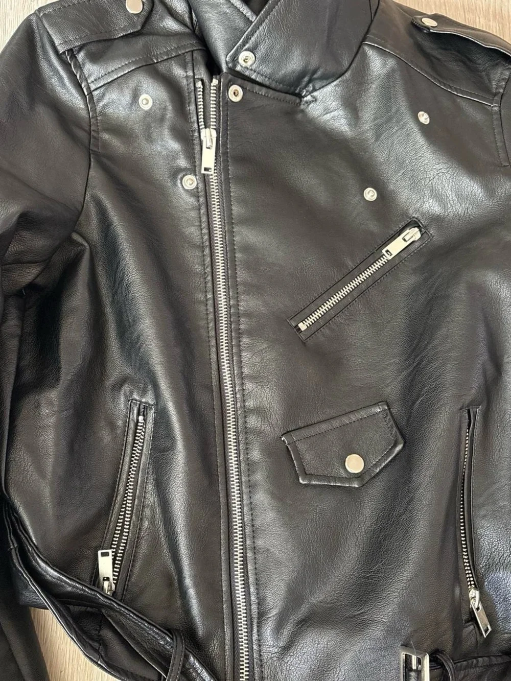 Love Tree Black Faux Leather Jacket - Picture 3 of 8